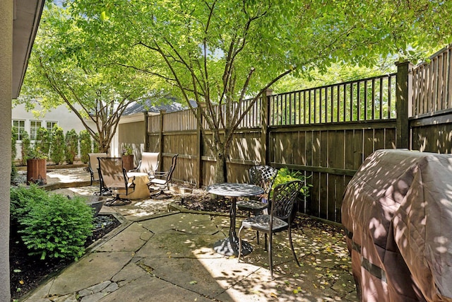 view of patio / terrace with fence