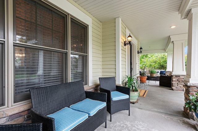 view of patio with covered porch