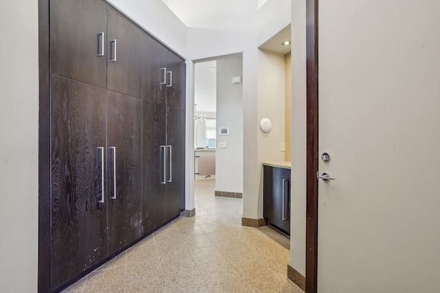 hallway with baseboards