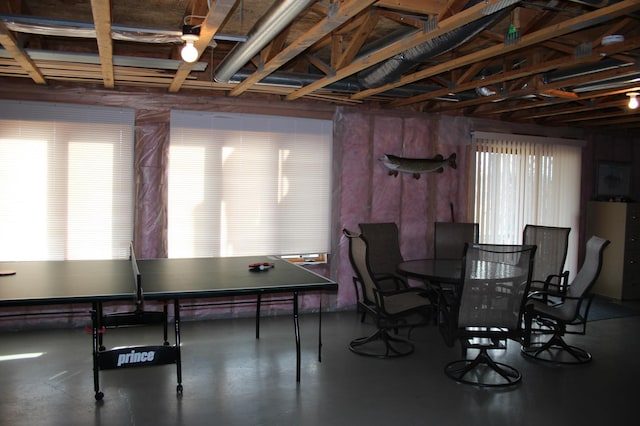 view of dining area