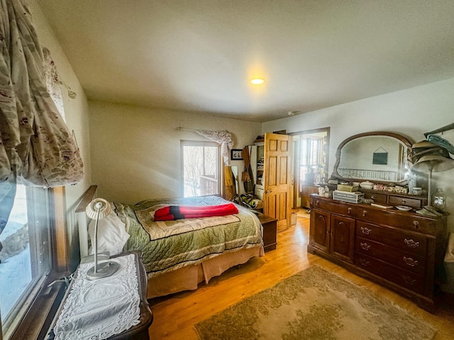 bedroom featuring wood finished floors