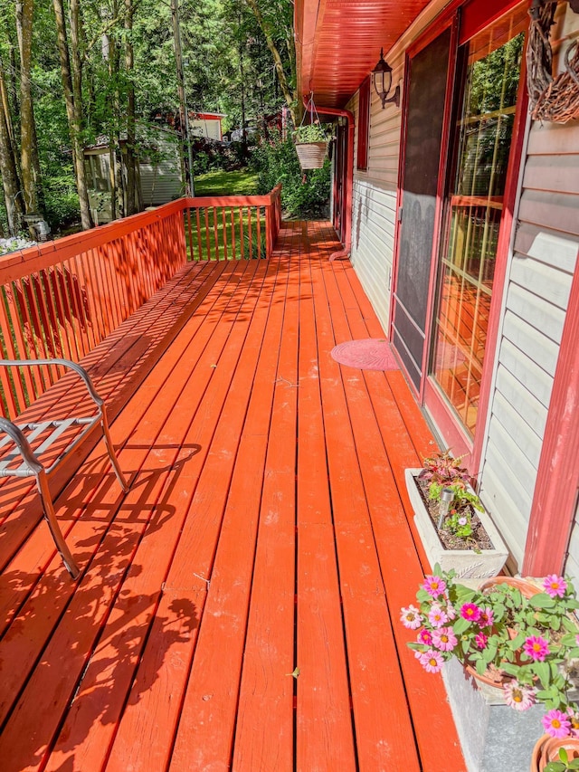 view of wooden terrace