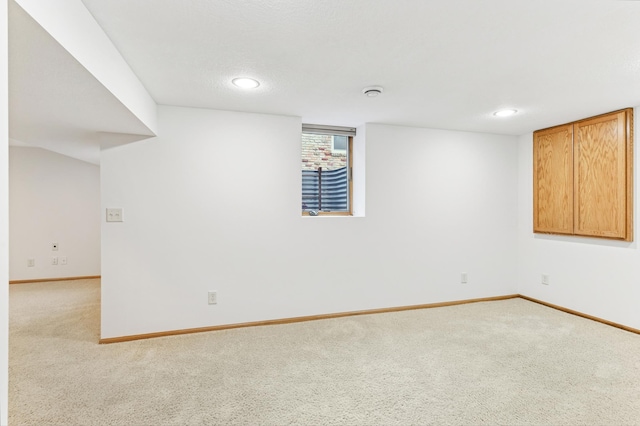5824 10th Ave S, Minneapolis, MN 55417 - basement featuring carpet floors, baseboards, and recessed lighting