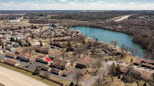2053 Carriage Dr SW Unit 2053E, Rochester, MN 55902 - aerial view of property and surrounding area featuring a nearby body of water and nearby suburban area