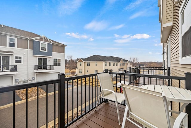 balcony with a residential view