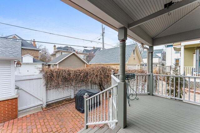 view of patio with a grill