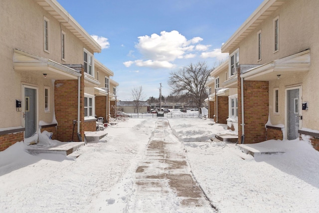 view of road with a residential view