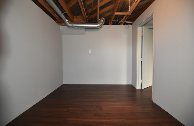 finished basement with wood finished floors