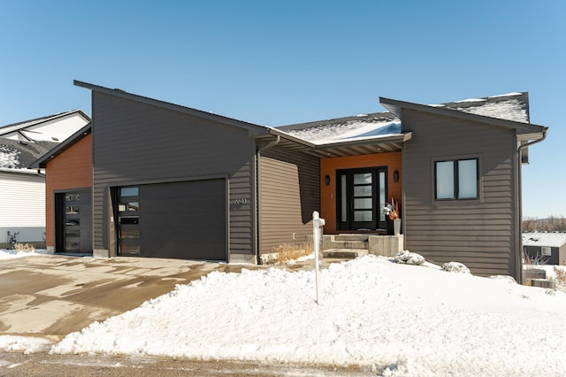 modern home with a garage