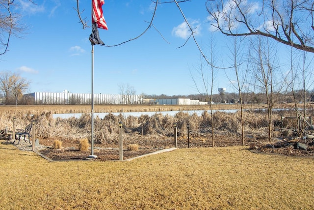 view of yard with a rural view