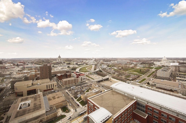 bird's eye view featuring a view of city