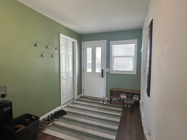 entryway with baseboards