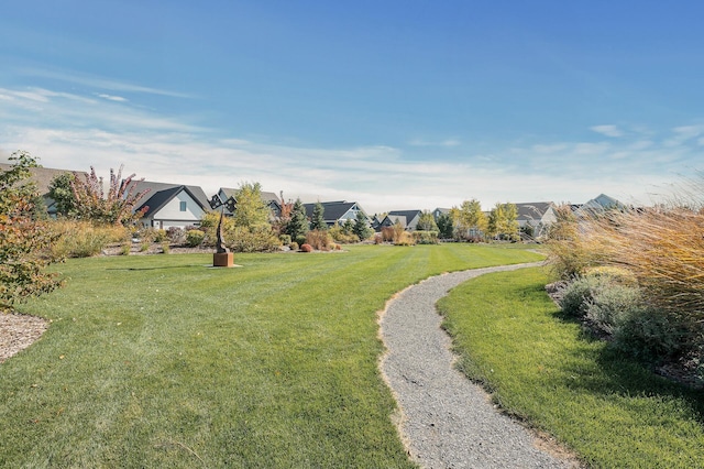 view of yard featuring a residential view