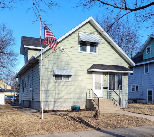 view of bungalow-style home