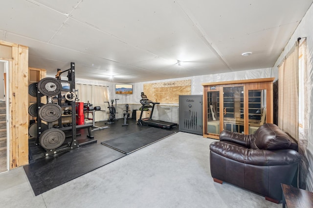 view of workout area