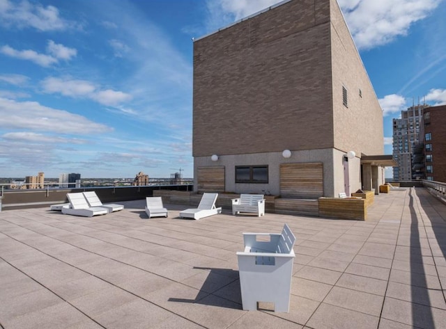 view of patio / terrace with a view of city