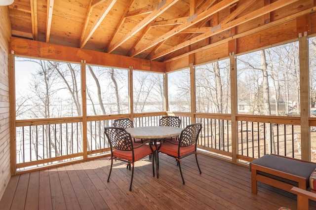 sunroom / solarium featuring plenty of natural light