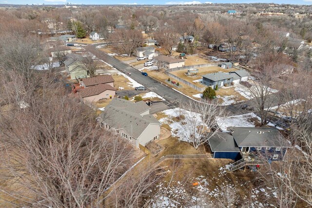 drone / aerial view with a residential view