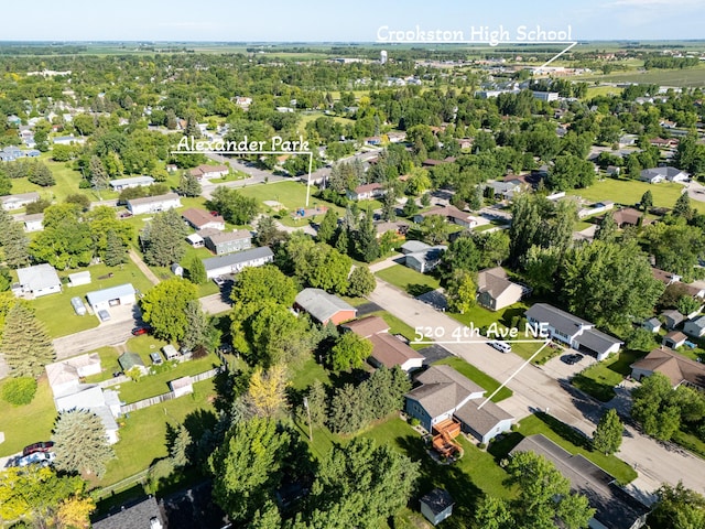 bird's eye view with a residential view