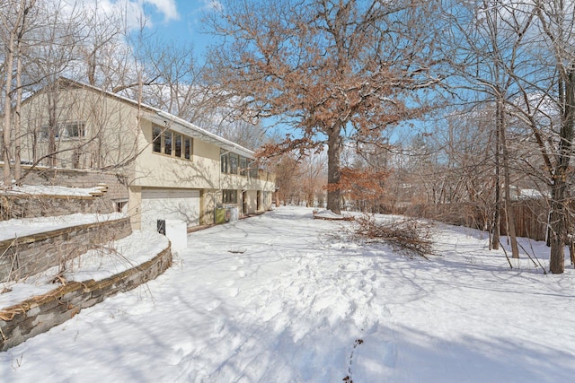 view of snowy yard