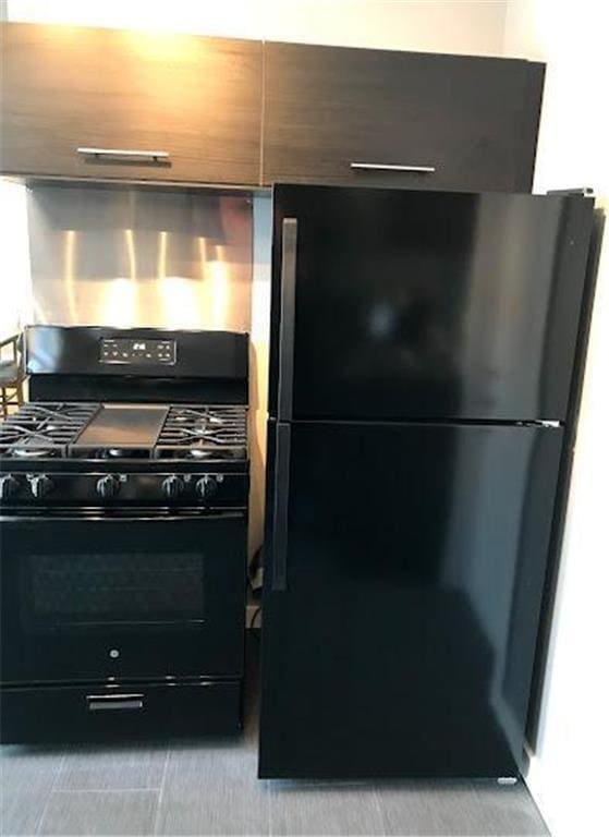 kitchen featuring black appliances