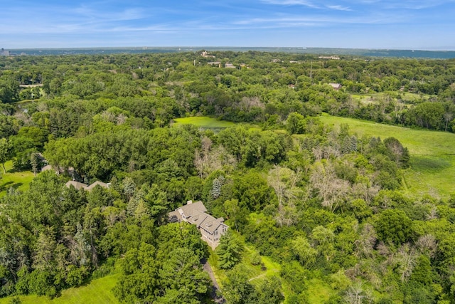 aerial view with a view of trees