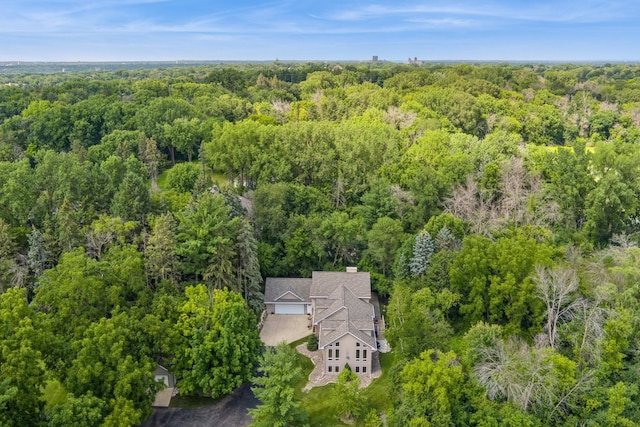 aerial view with a view of trees