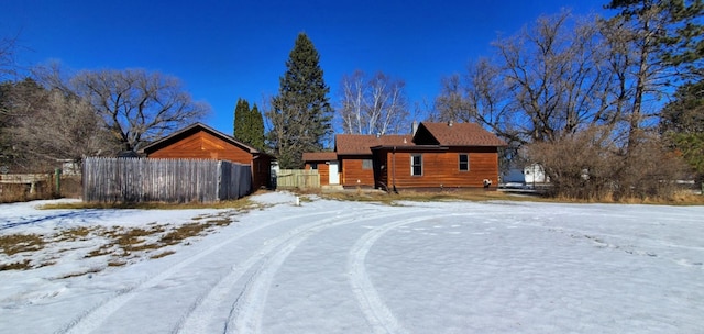 exterior space with fence