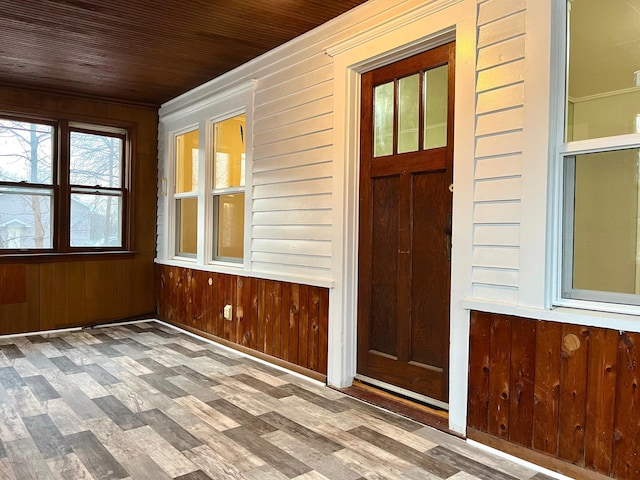 doorway to property with a porch