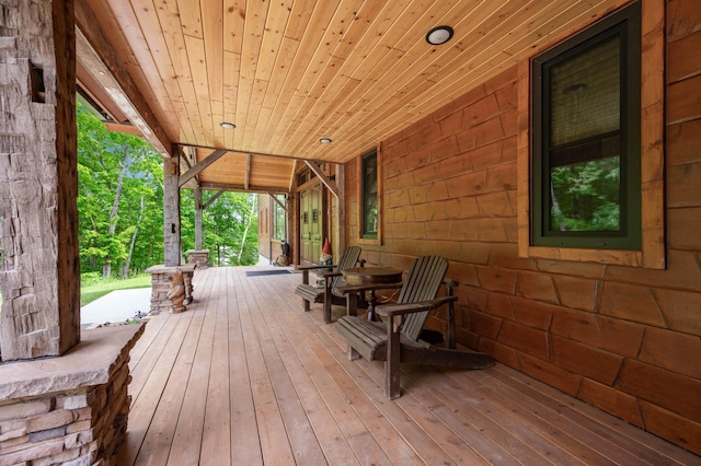 view of wooden terrace