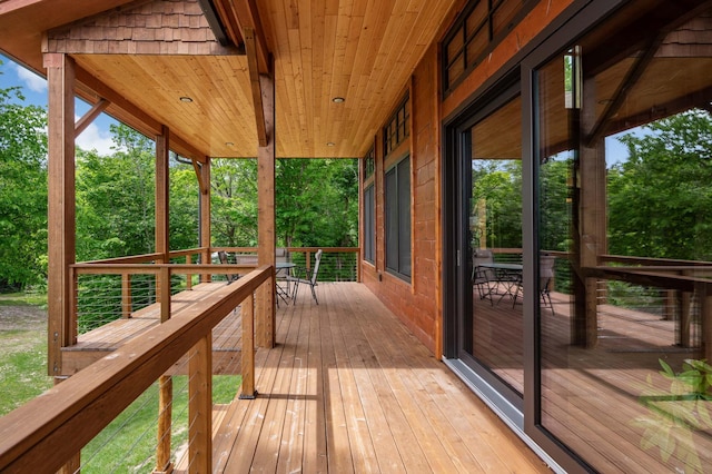 view of wooden deck