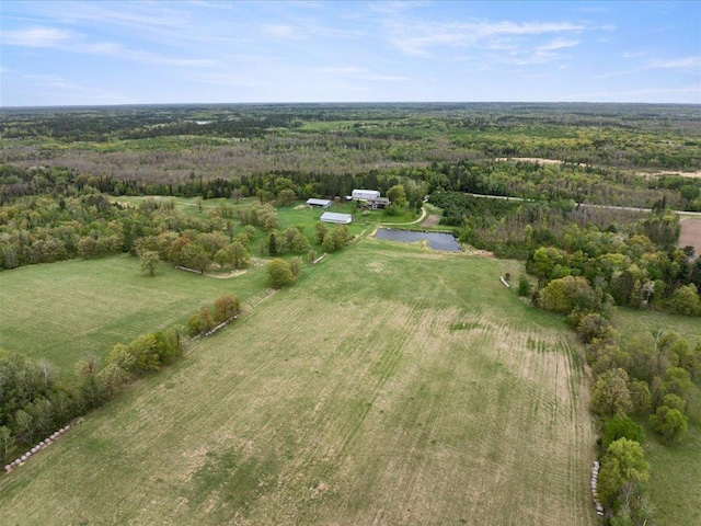 6167 24th St SW, Pine River, MN 56474 - aerial view of property and surrounding area with rural landscape and a heavily wooded area
