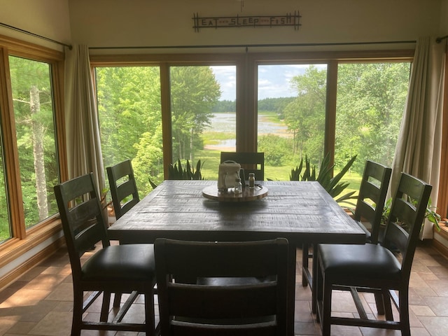 sunroom with a healthy amount of sunlight