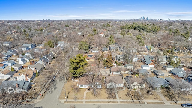 aerial view featuring a residential view