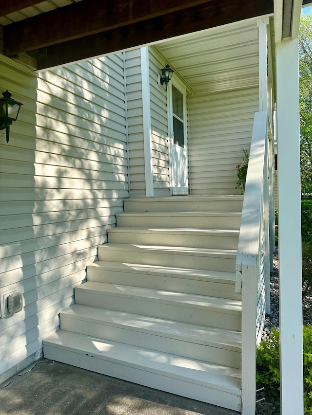 view of stairway