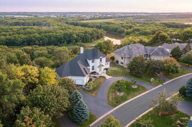 aerial view with a view of trees