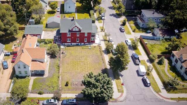 bird's eye view with a residential view