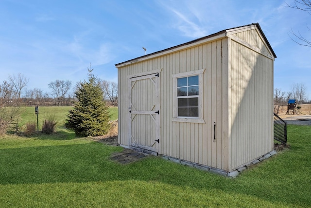 view of shed