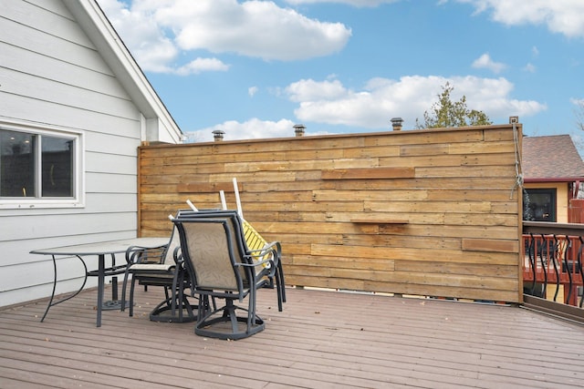 view of wooden deck