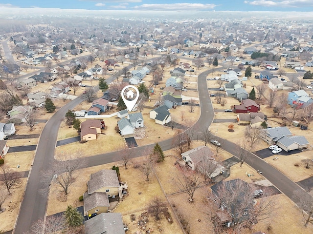 drone / aerial view with a residential view