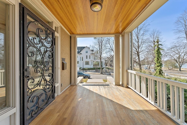 exterior space featuring covered porch