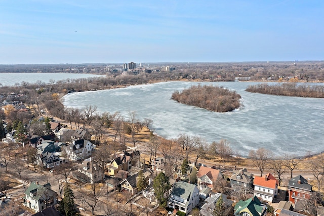 property view of water featuring a residential view