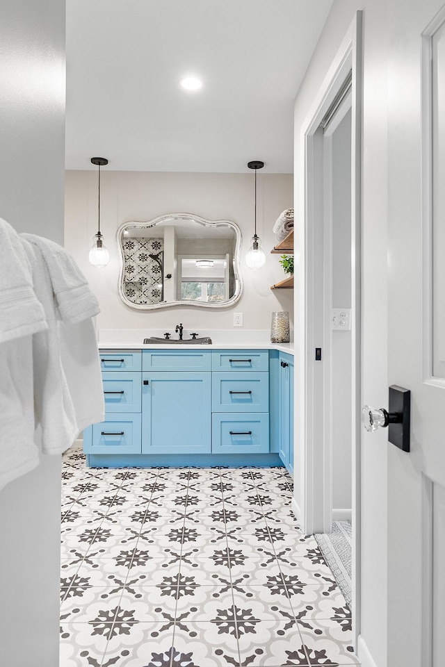 bathroom with vanity