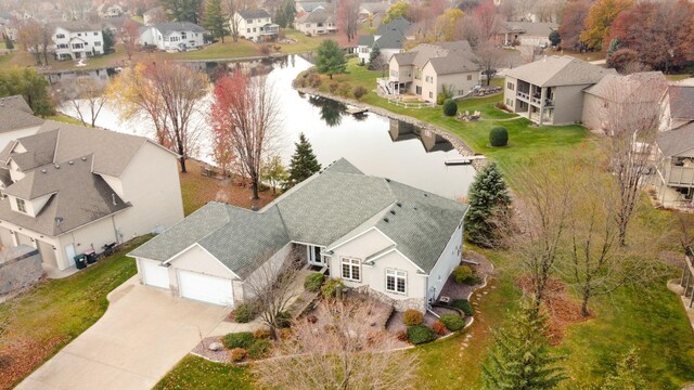10590 Alamo St NE, Blaine, MN 55449 - aerial view of residential area featuring a nearby body of water