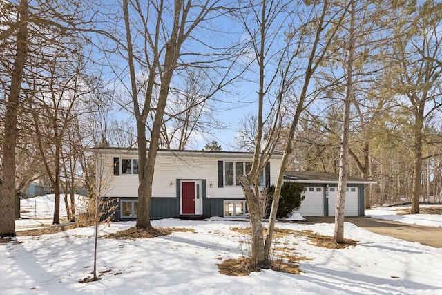 split foyer home with a garage