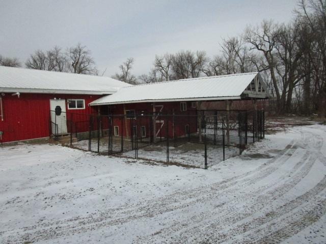 view of snow covered structure