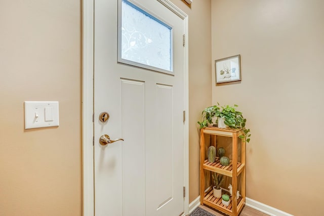 entryway with baseboards