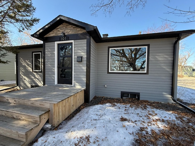 exterior space featuring a deck