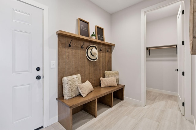 mudroom with baseboards