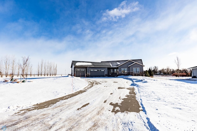 view of front facade with an attached garage